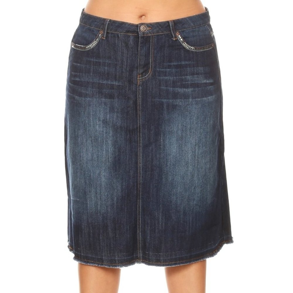 Denim Skirt *Plus Size*
